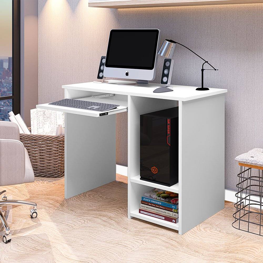 Mesa Escrivaninha com 02 Nichos Inglaterra Branco